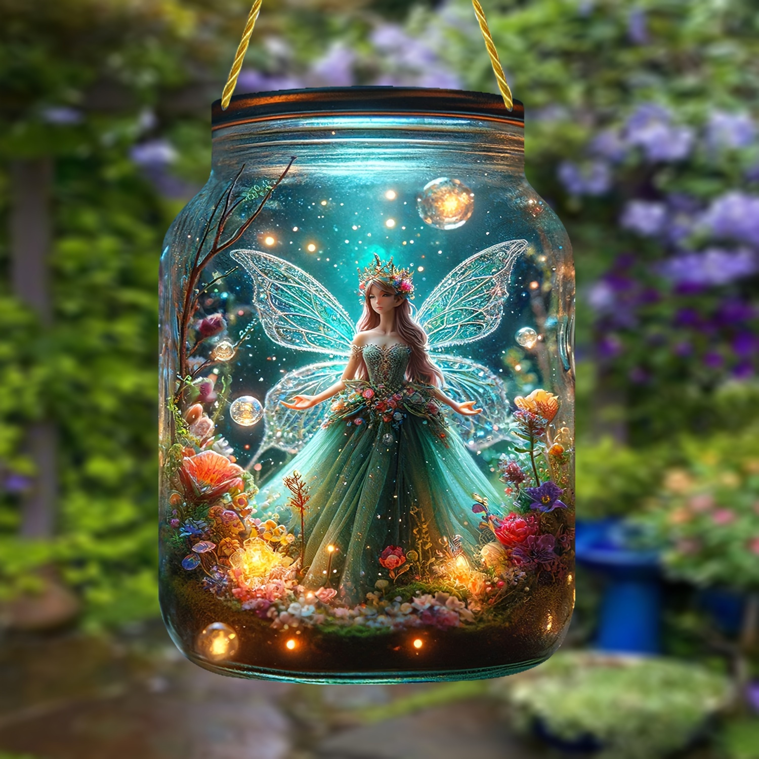 

Forest Acrylic Sun - 4.9x7.1" Fairy Tale Glass Jar Hanging Decor For Living Room, Kitchen, Farmhouse - Ideal Gift For Fantasy Enthusiasts