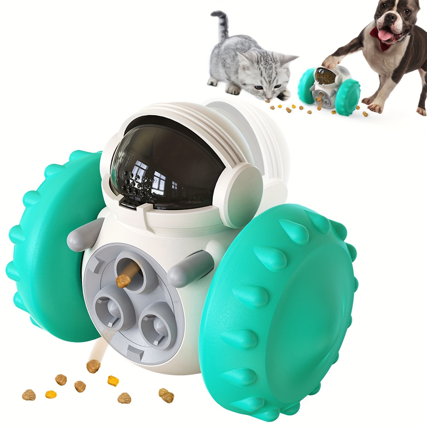 

Interactive Pet Food Dispenser Toy For Dogs And Cats - Anti-overturn Chew Toy, Slow Feeder, Treat Dispensing Puzzle Toy To Improve