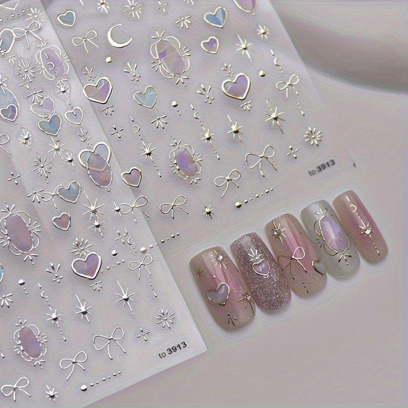 

3d Glittering Set, , & , -adhesive Gem Decorations For Diy , Low Allergenic, Reusable, , Plastic ,