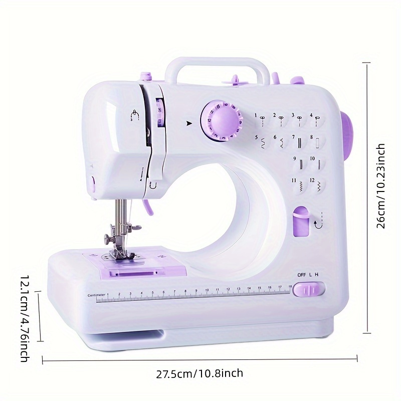 

12-needle Pattern Electric Sewing Machine, Portable Electric Sewing Machine, Household Sewing Machine, Mending Machine, Adjustable And Lock, Suitable , Beginners, Amateurs