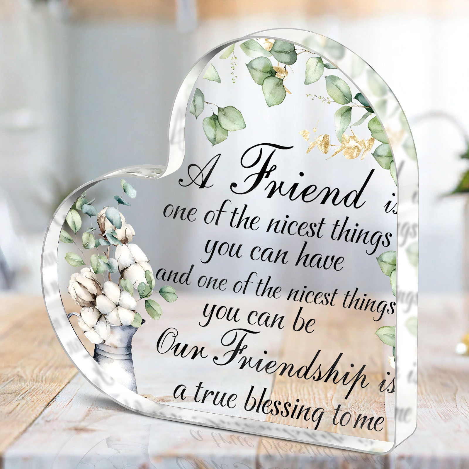 

1pc Heart Acrylic Gifts Acrylic Heart Gifts For Retirement Gifts Christmas Birthday Gifts True Gifts Graphic Retirement Plaques