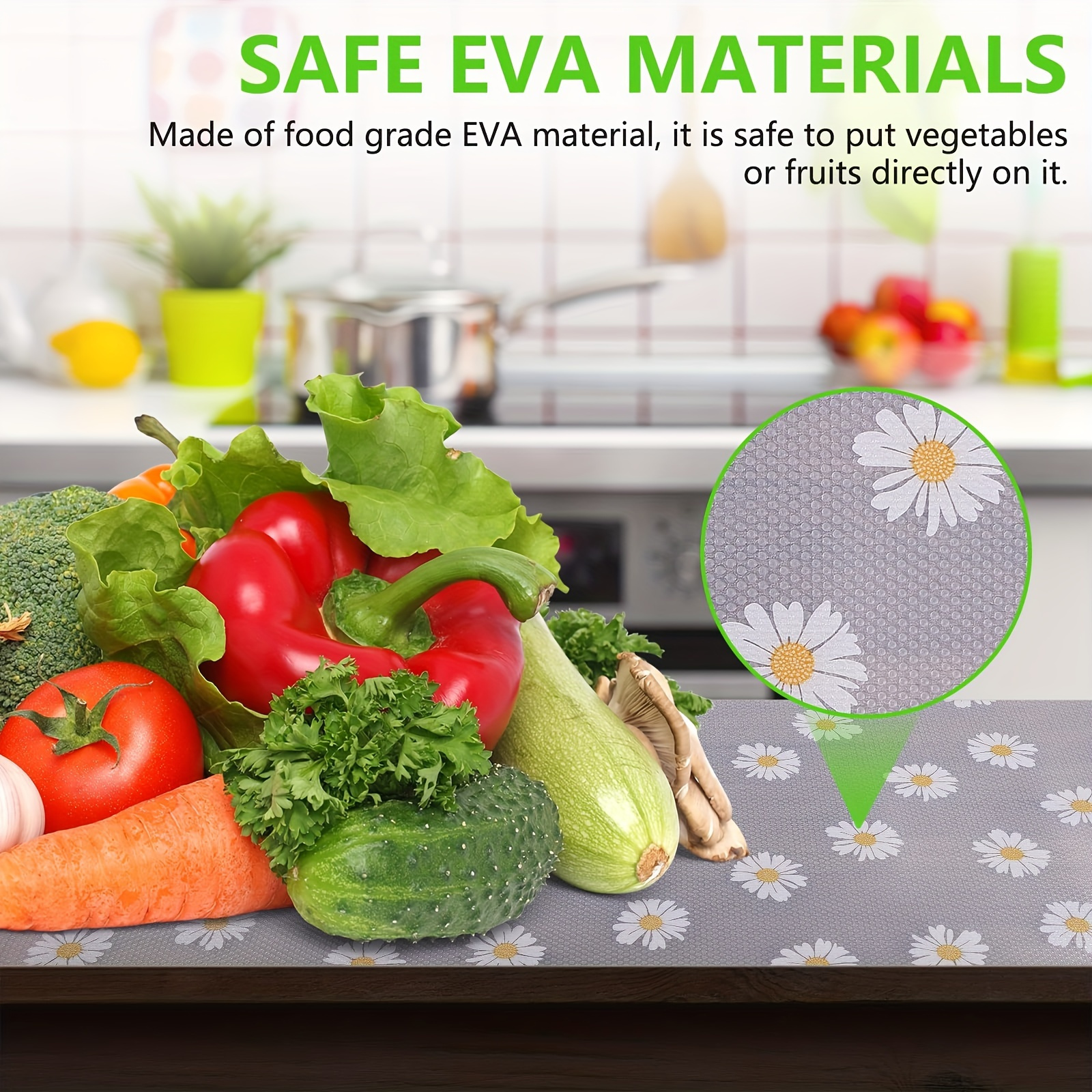 eva kitchen drawer liners 200cm 300cm roll waterproof non stick   and easy to   for kitchen storage and organization details 9