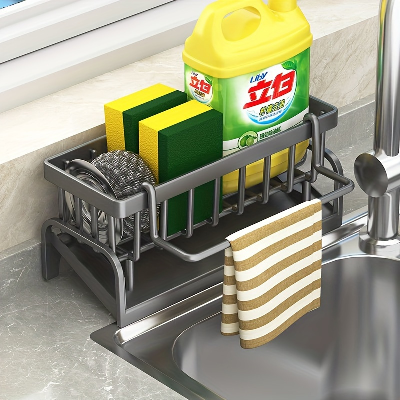 Kitchen Sink Organizer Rack Sponges Scrubbers Carbon Steel - Temu Canada