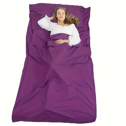 1pc adult travel sleeping bag portable travel dustproof sleeping bag envelope outdoor camping sleeping bag suitable for camping trips lightweight and breathable hotel use