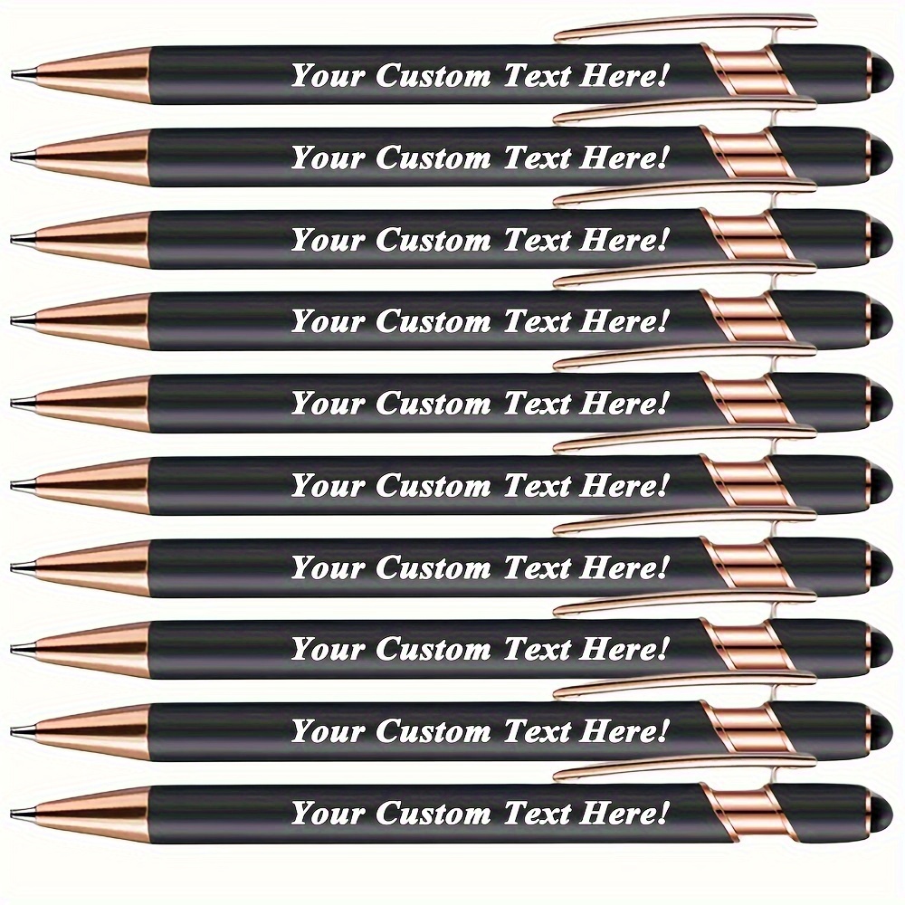 

10pcs, 10 Luxury Round Ballpoint Pens With Personalized , Exquisite Customized Pens, Perfect Gifts For Anniversaries, Day, Birthdays Or Any Other ,