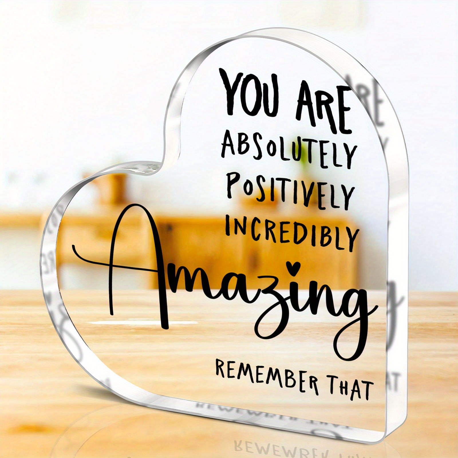 

Thank You Gift You Forgot You're Awesome Acrylic Inspirational Appreciation Gifts Bulk Office Farewell Gift For Coworker Employee Friends Teacher (heart)