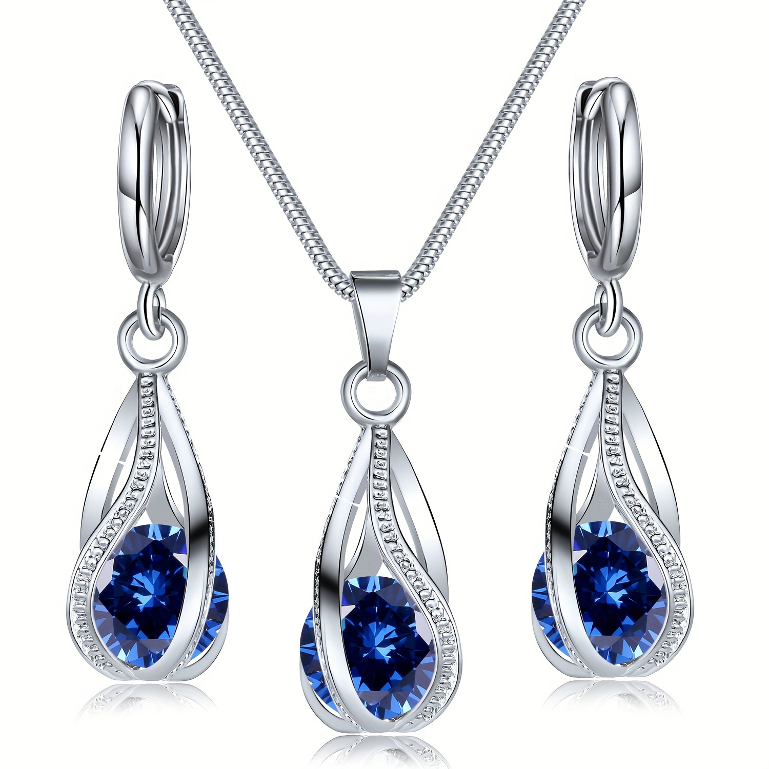 Zirconia Pendant Jewelry Set