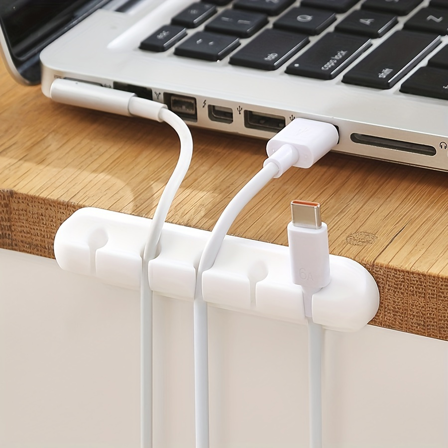 

Organize Your Desk: 3-sizes Desktop Cable Management - Durable Pe Structure, Space For 6 Cables - Keep Your Workspace Tidy