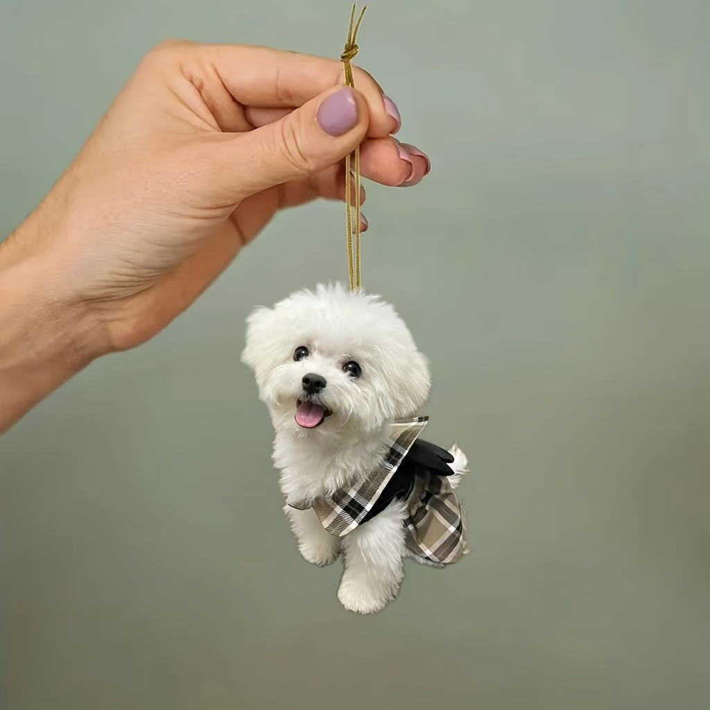 

Unique, Acrylic Puppy Car Charm - Holiday & Christmas Decor, Couples' Gift, Home Accent, Keychain & Backpack Accessory