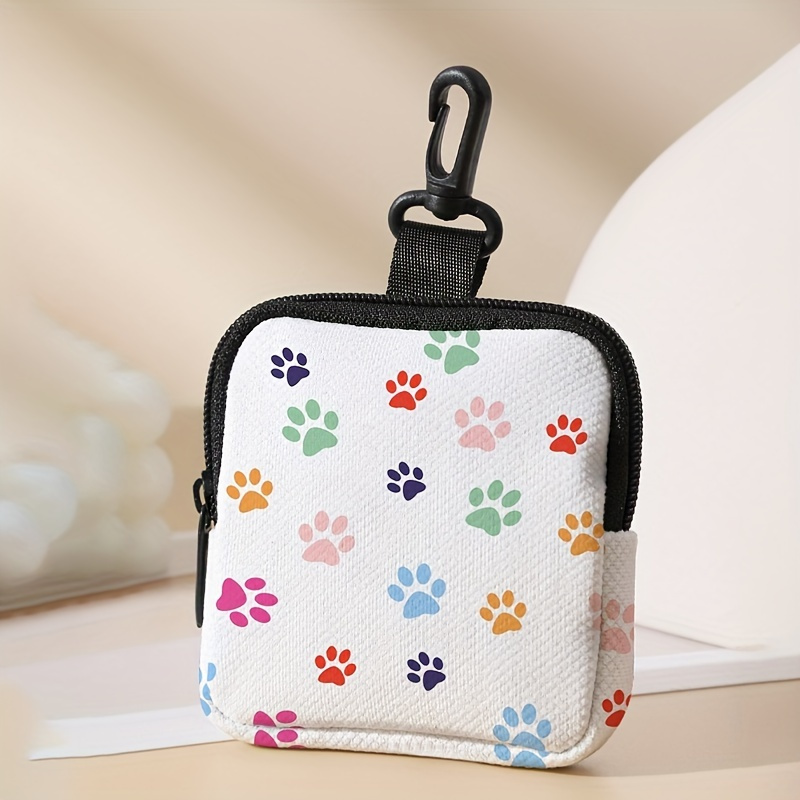 

1pc, Paw Print Pattern Coin Purse, Mini Storage Bag, Multi-functional Key Bag, Card Holder, Ideal For Gift