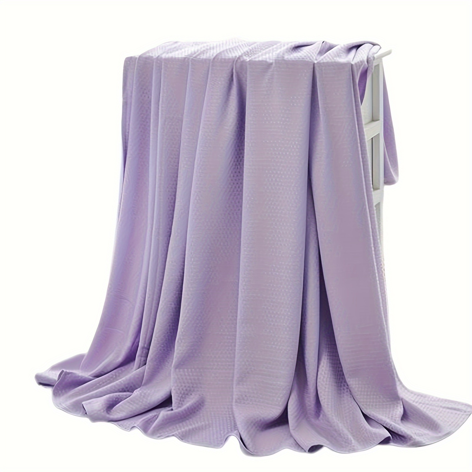 

Lavender Lightweight Ice Blanket For Hot Sleepers & Night Sweaters - Bamboo Fiber, Heat Absorbing, Soft & Comfortable, Machine Washable, Contemporary Style