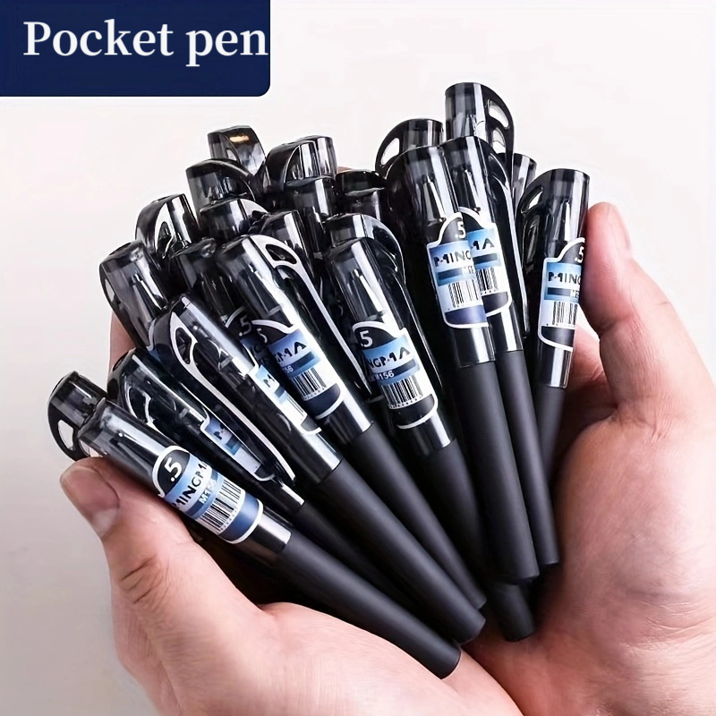 

Short Mini Gel Pen, 10 Colors, Black Refill, Portable Business Pen