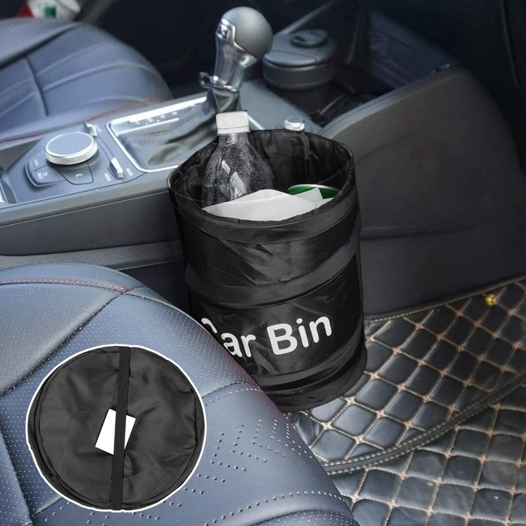 

1pc Foldable Black Car Waste Bag Packaging Garbage Bag Waste Bag Waste Can For Small Leaky Car Cooler Bag Garbage Bag Waste Paper Basket