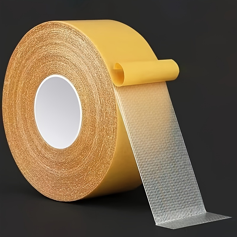 

Pruk Heavy-duty Double-sided Tape, 1.18" X 66ft - Super Strong Adhesive With Fiberglass Mesh For Walls & Glass, Waterproof Transparent Mounting Tape