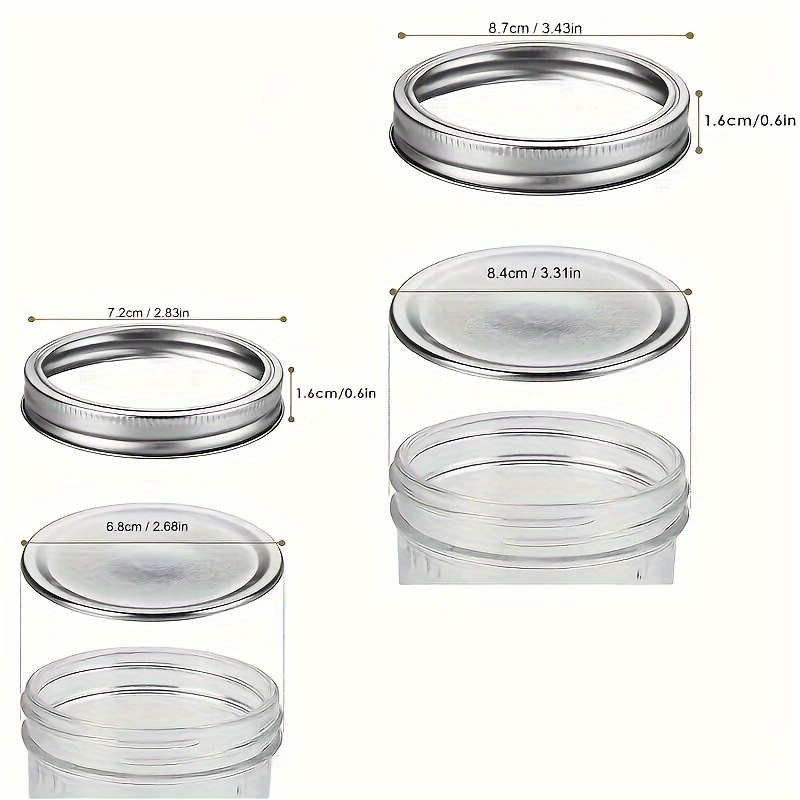 

10pcs/5sets, Regular/wide Mouth Canning Jar Lids And Rings Set, Split Lids With Silicone Sealing Rings, Leakproof And Secure For Regular/wide Mouth Mason Jars (5 Lids + ), Kitchen Utensils