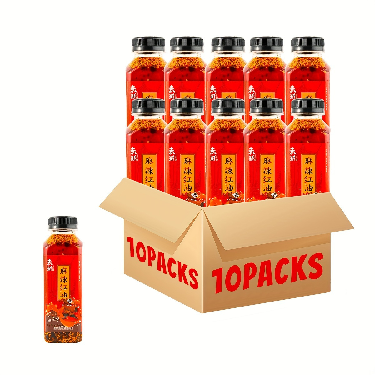 

11.83 Fl Oz*10packs, Hot Pepper Sauce - With , Spicy Chili Oil, And Spicy, Cold Dishes & Chicken