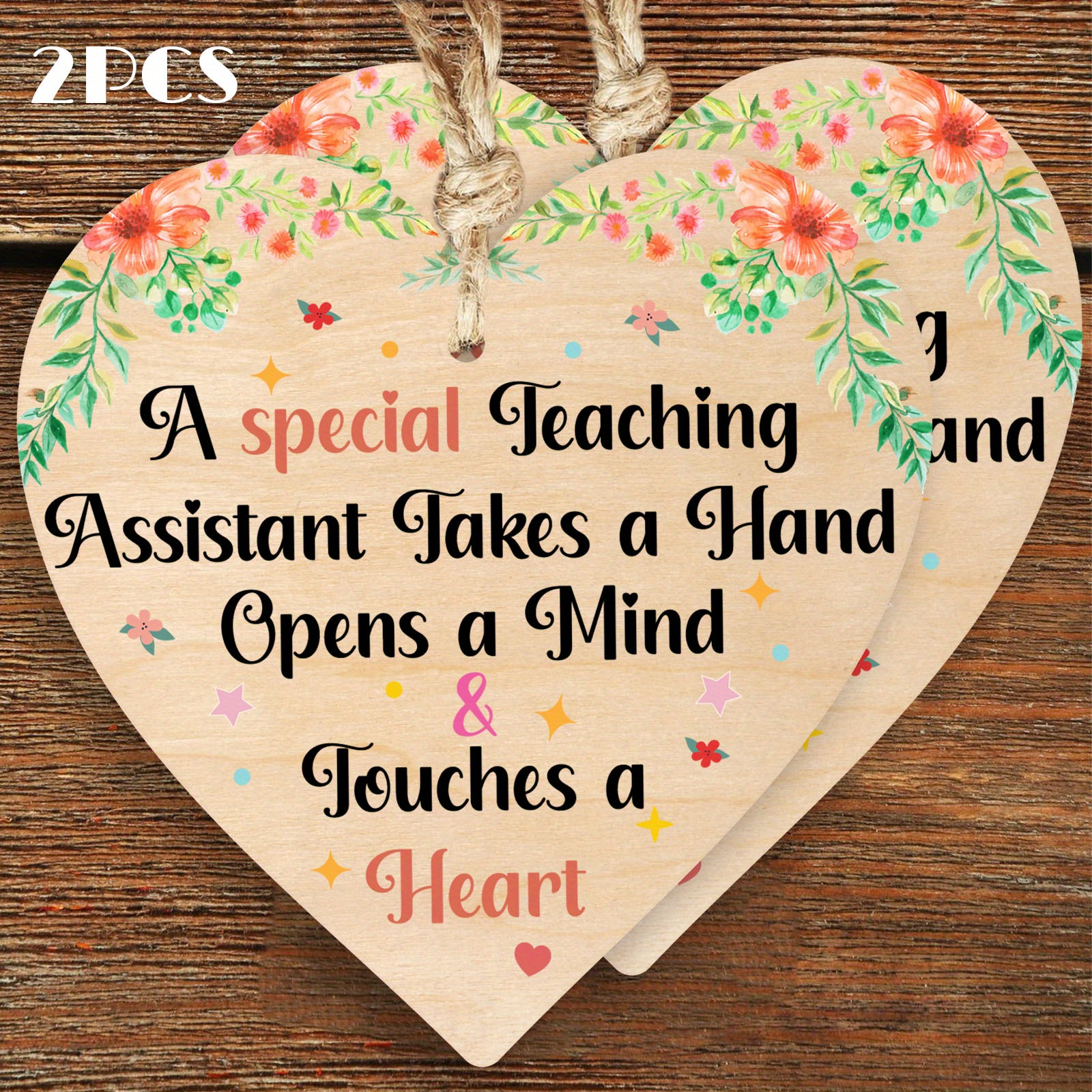 

Teaching Assistant Gifts Thank You Gifts For Teachers Best Gifts For Teacher Teachering Assistant Wooden Heart Plaque End Of Term Leaving School Gifts For Women Under