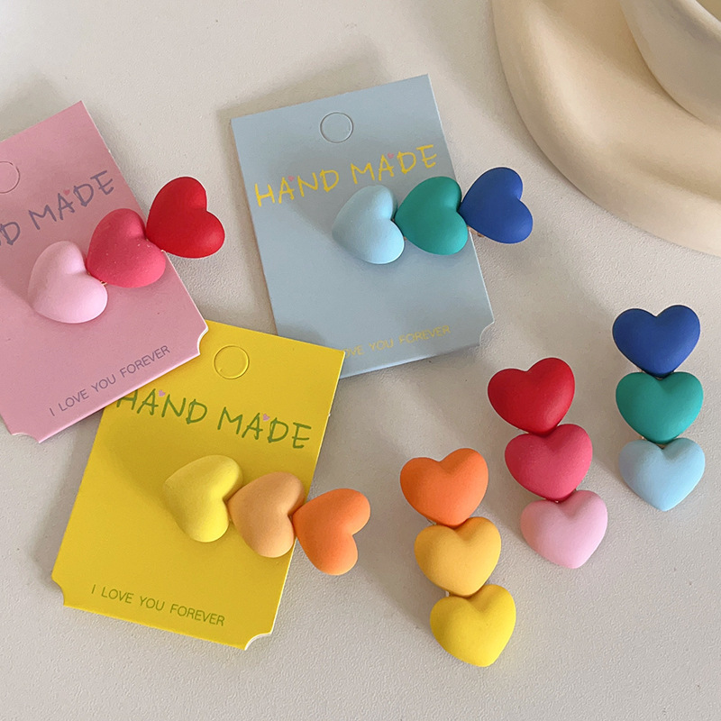 

Macaron Resin Hair Accessories Girl Heart Forehead Clip Hair Accessories Side Clip Hairpin