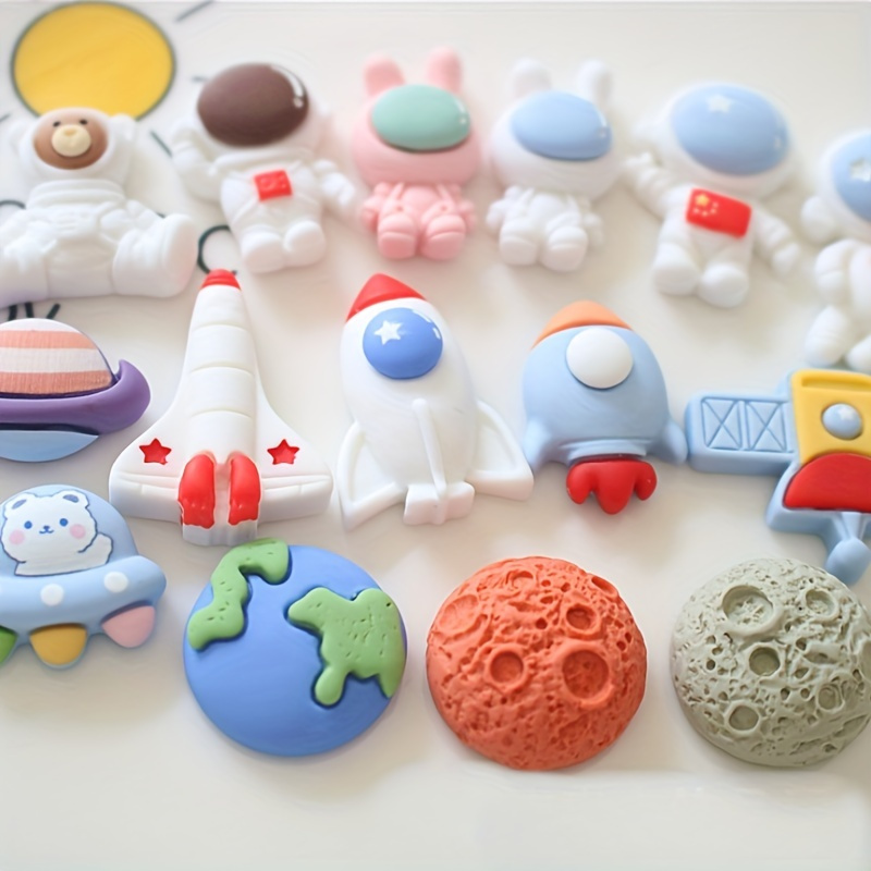 

20pcs Space-themed Resin Craft Set - Mini , & For Diy Projects And Party Favors