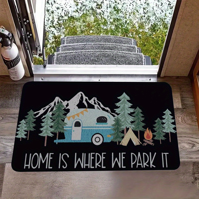 

15.8x23.6" Rv & Camper Door Mat - Indoor/outdoor Use, Ideal Gift For Rv Enthusiasts, Machine Washable Polyester