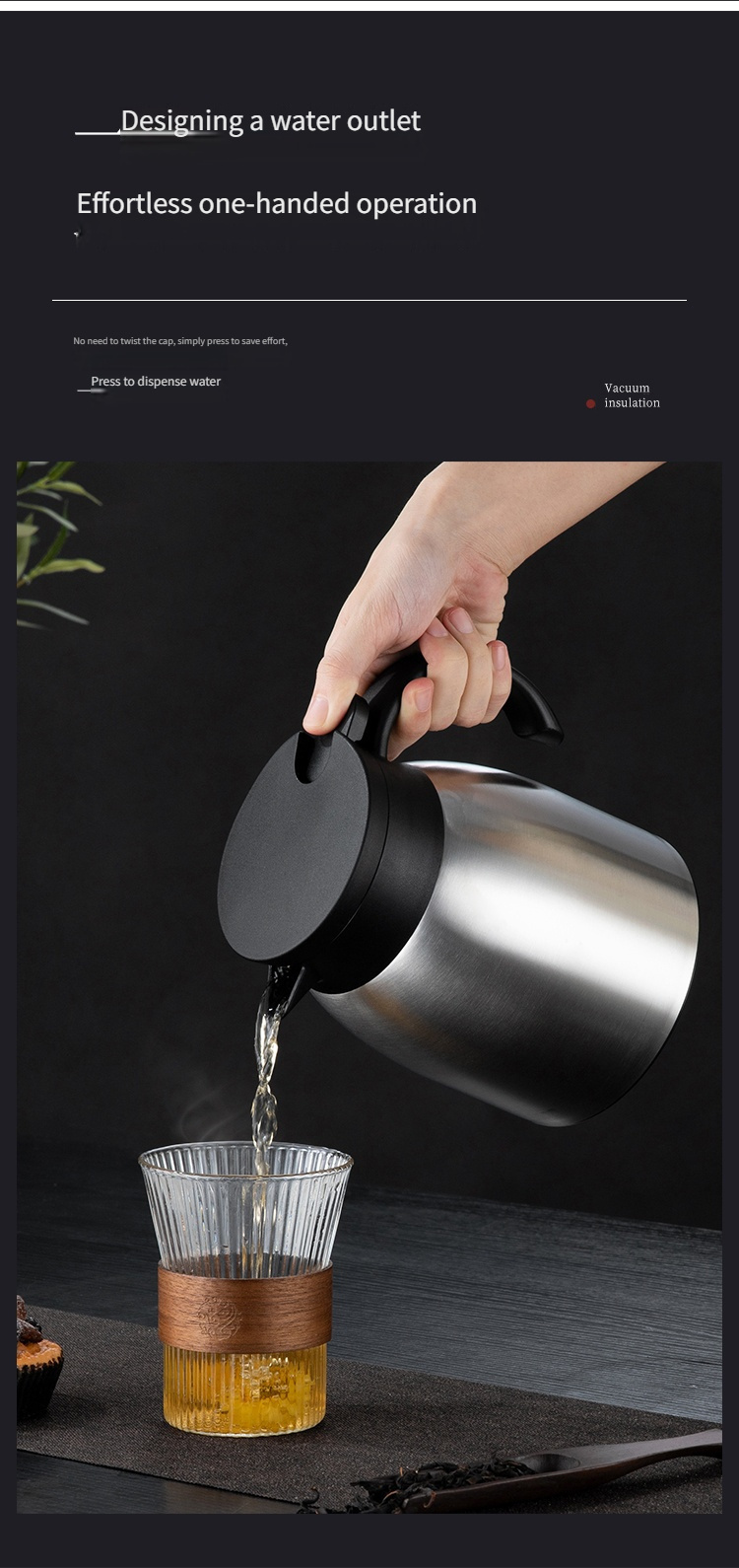     thermal coffee pot with filter pot thermal bottle coffee cup tea pot with net   grid tea pot with filter net thermal pot cold pot restaurant hotel household   kettle   hot water bottle warm bottle boiling water kettle details 6