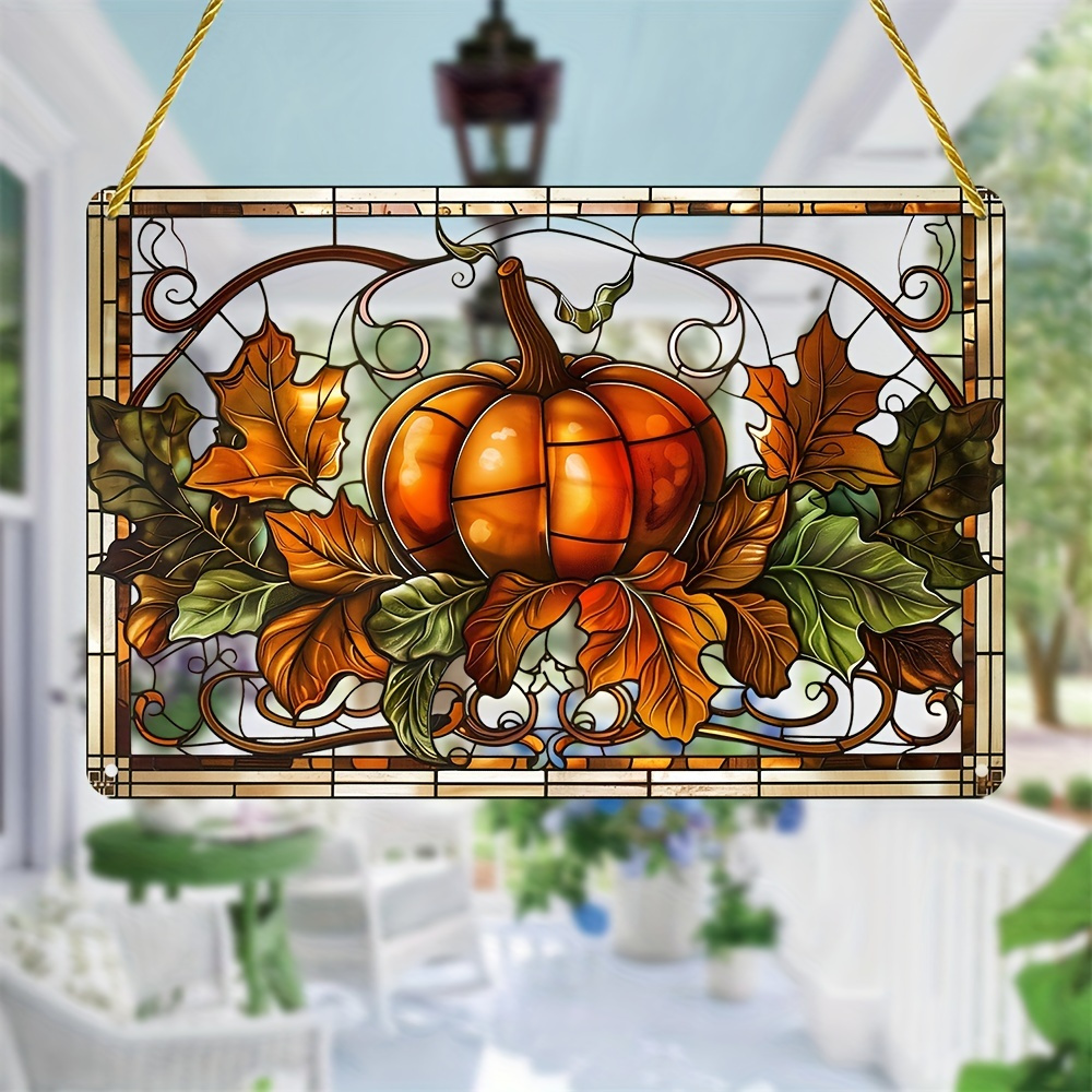 

[top-] - Stained Hanging (7.87"x11.81") | For Fall Decor, & , & Embellishments | Housewarming