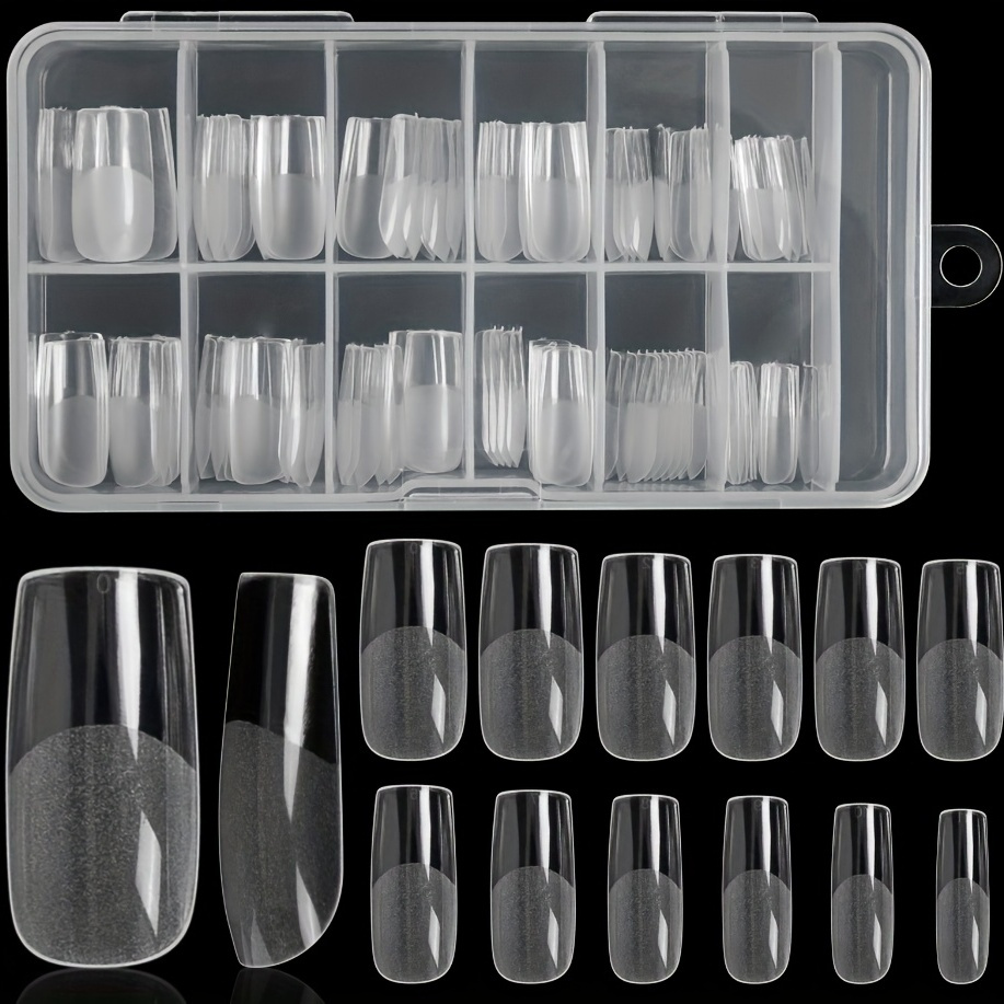 

120pcs Gel X Set - , Half Clear -ons For & Use