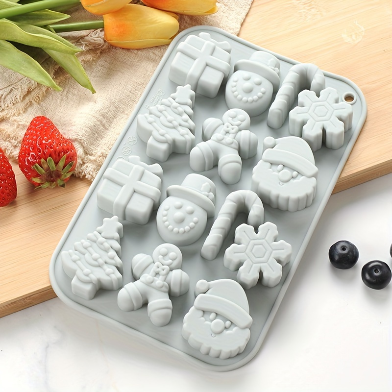 

Festive 3d Silicone Christmas Chocolate Molds - 14 Cavity Set For Baking And Crafting