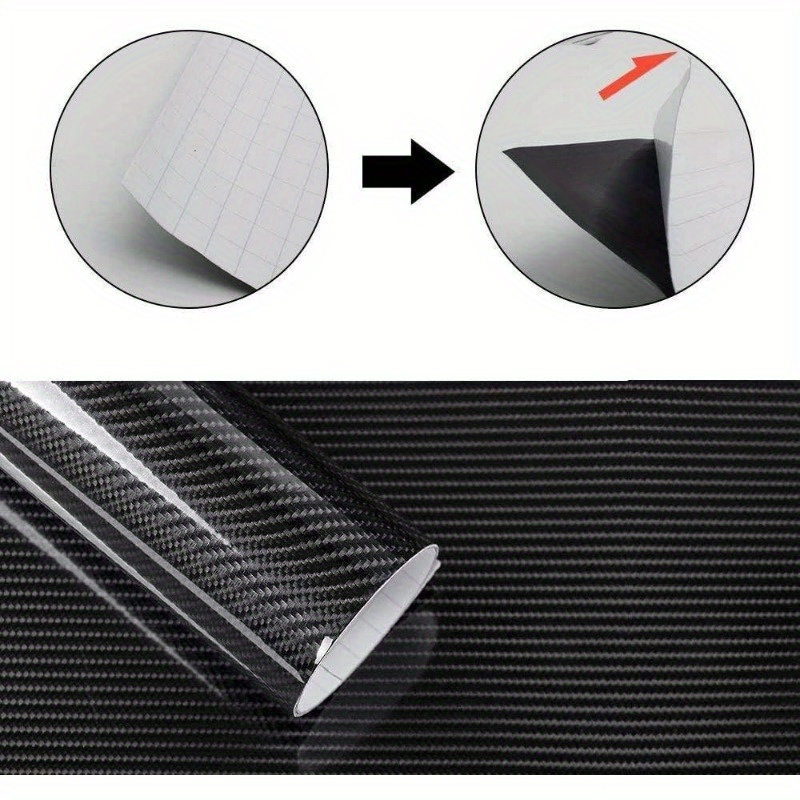 10pcs Black 6D Carbon Fiber Vinyl Wrap with Tools