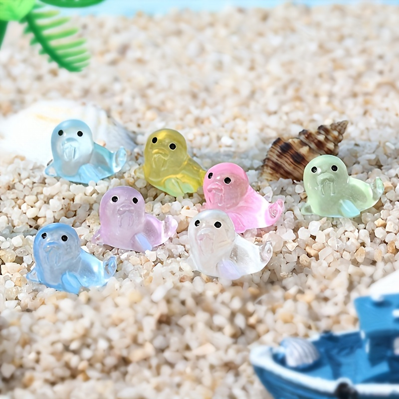 

20pcs -the-dark Mini Resin Sea Decor Set - Vibrant Ocean Animal Figurines For Aquariums, Beach Parties & Diy Keychains, Sea Animal Decor