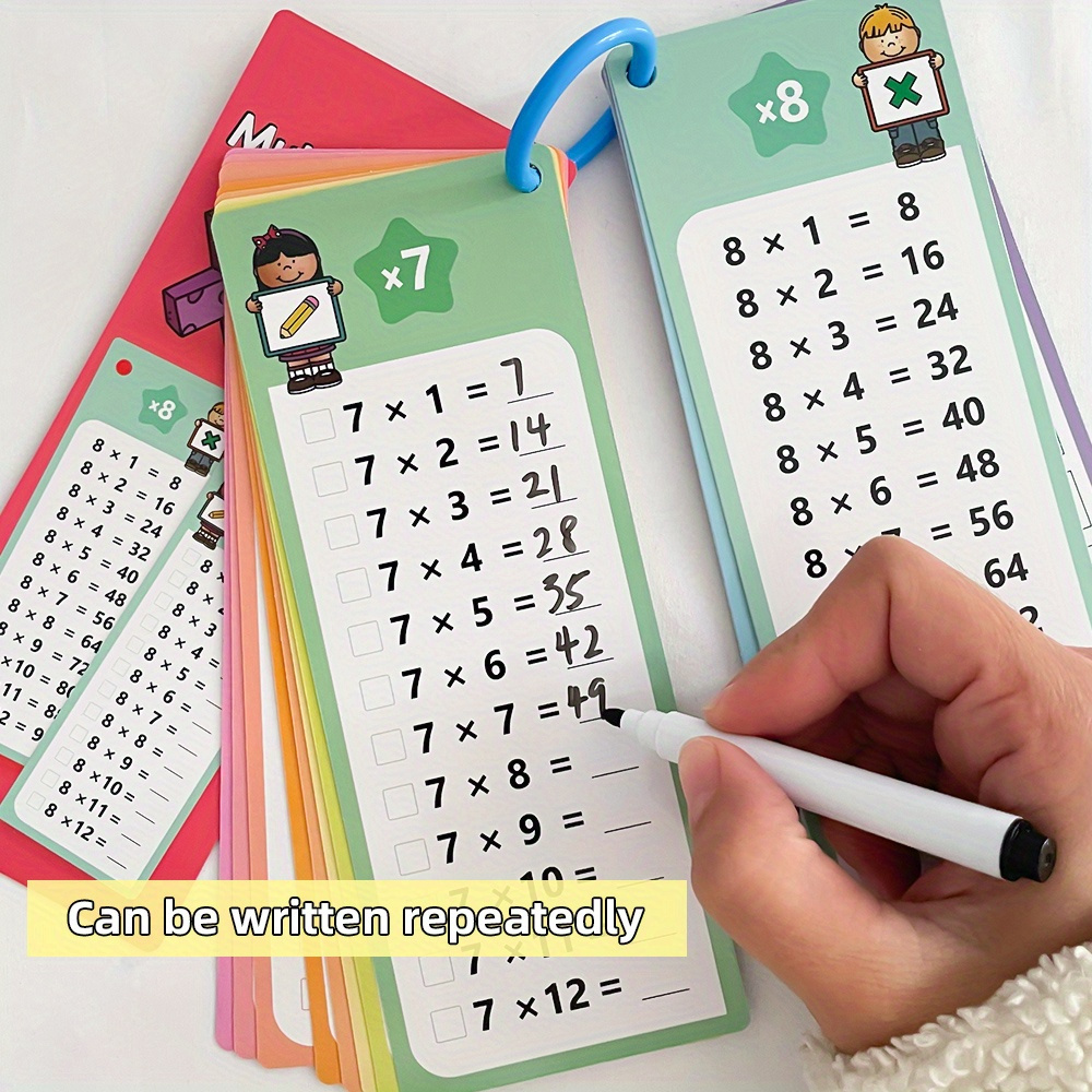 

1set (14pcs) , Multiplication , Multiplication Flashcards, , , Education Materials