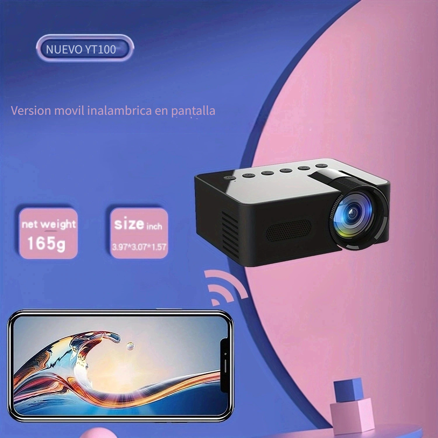  Mini proyectores portátiles LED micro proyector 1080P proyector  de teatro para reuniones en casa (versión actualizada más reciente) :  Electrónica