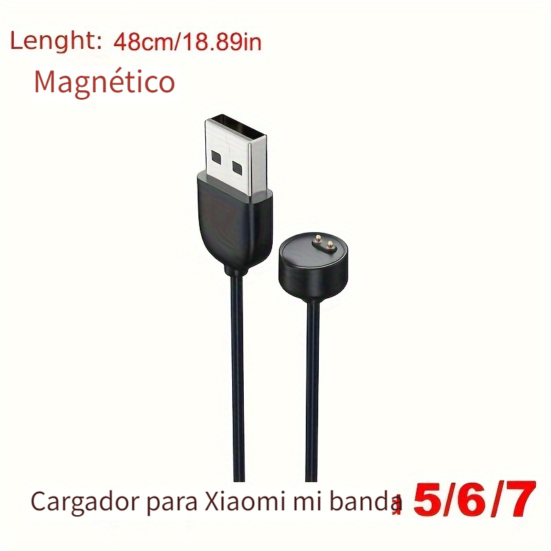 Cargador magnético para Xiaomi Mi Band 5 - 6 y Mica de hidrogel GENERICO