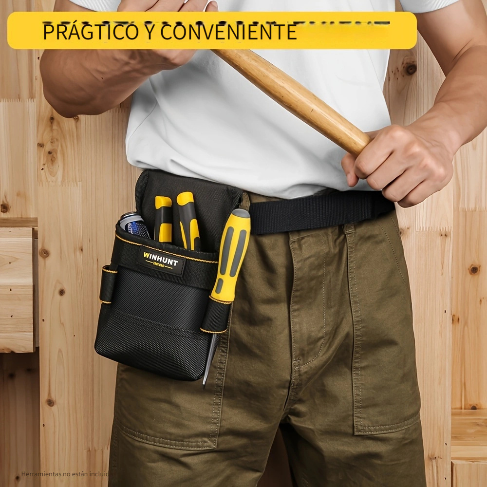 Paquete de 3 bolsas de herramientas para hombres con parte inferior dura  impermeable, bolsa de herramientas de alta resistencia de boca ancha para