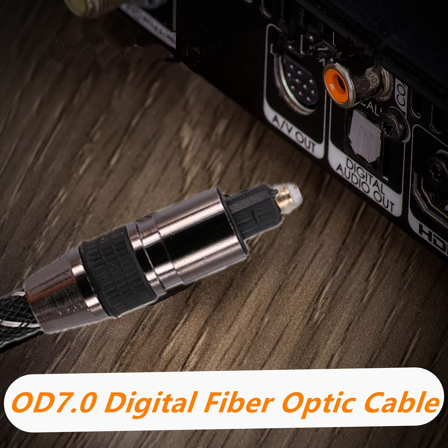 EMK Câble audio numérique optique Toslink – 5M [gaine en nylon tressé,  durable et flexible] Cordon fibre optique pour home cinéma, barre de son,  TV