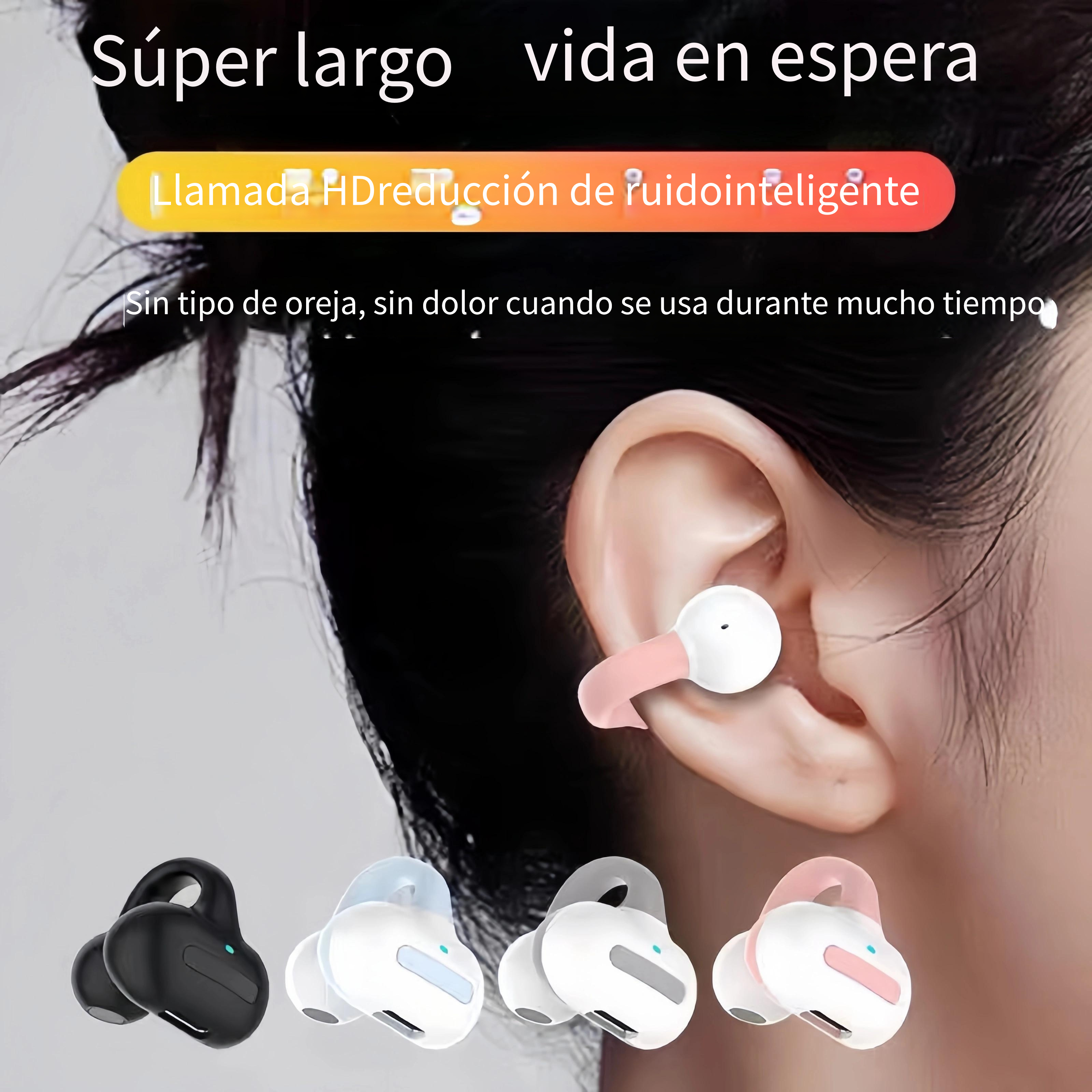 Nuevos Auriculares Inalámbricos Clip ear Larga Duración - Temu Chile