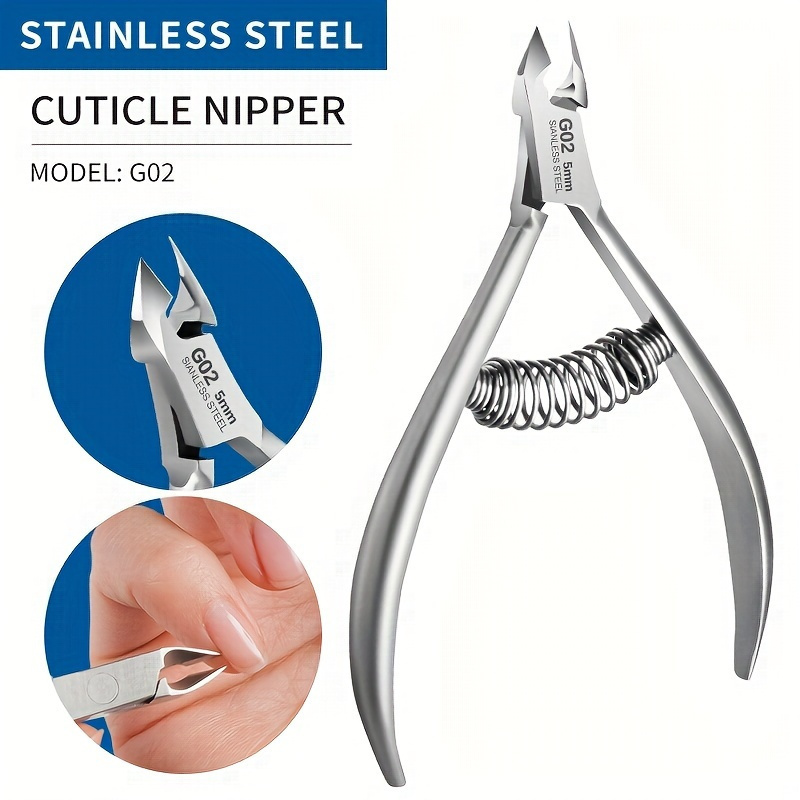 

1pc Coupe-cuticules Pour Ongles, Pince À Épiler En Acier Inoxydable, Pousseur De Peau Morte, Ciseaux De Coupe Et Outils De Manucure