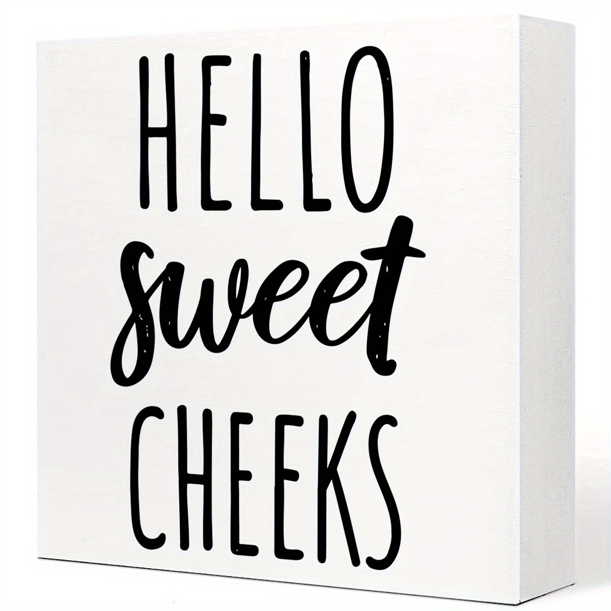 Hello Sweet Cheeks Funny Bathroom Home Art Sign Rustic Black - Temu ...