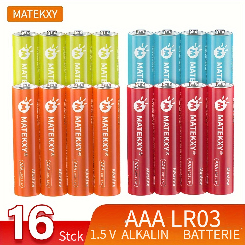 FOLOMOV AAA-Alkalibatterien, 10 Stück/24 Stück/48 Stück