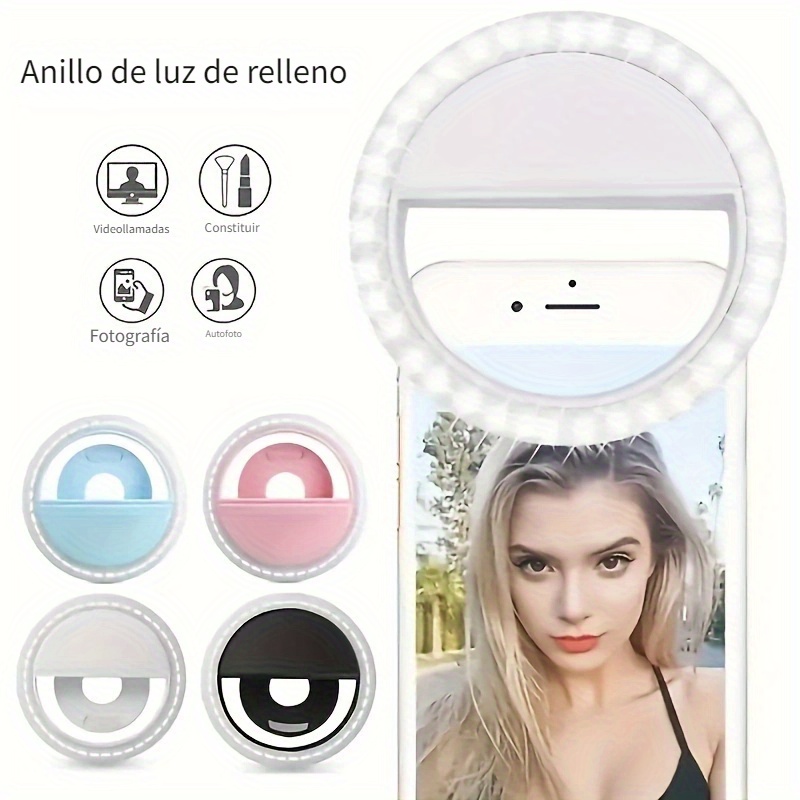 Anillo Luz Led Selfie Portátil Recargable Teléfono Móvil