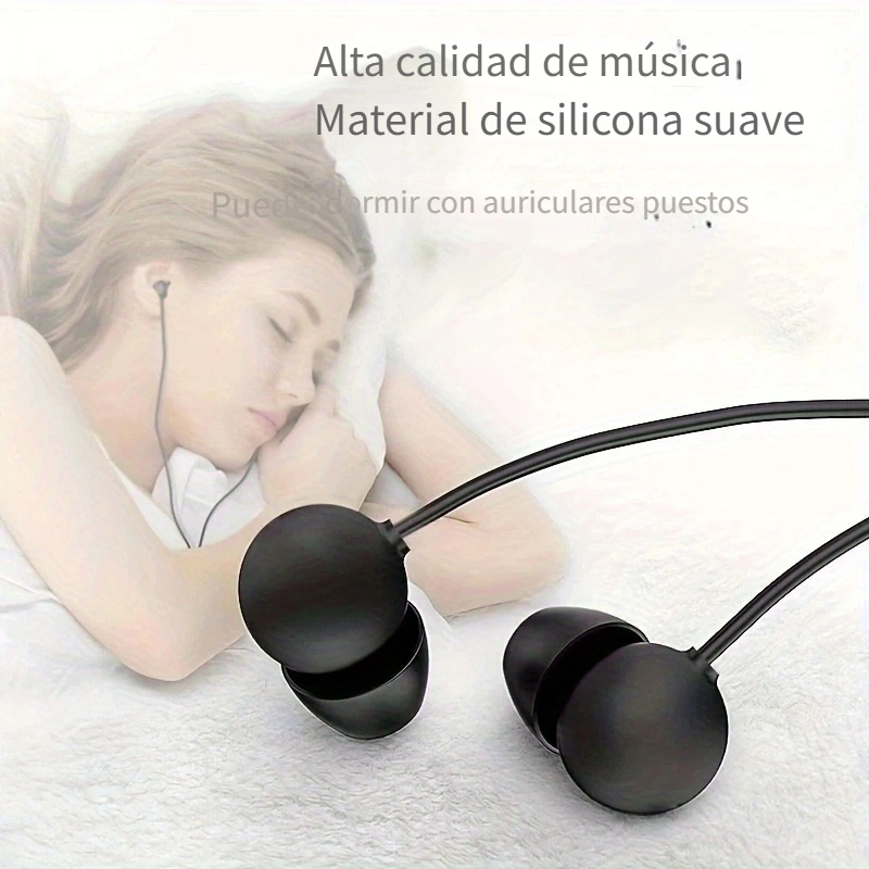 Auriculares para dormir, auriculares intrauditivos insonorizados,  auriculares suaves con micrófono con cancelación de ruido, auriculares para  dormir