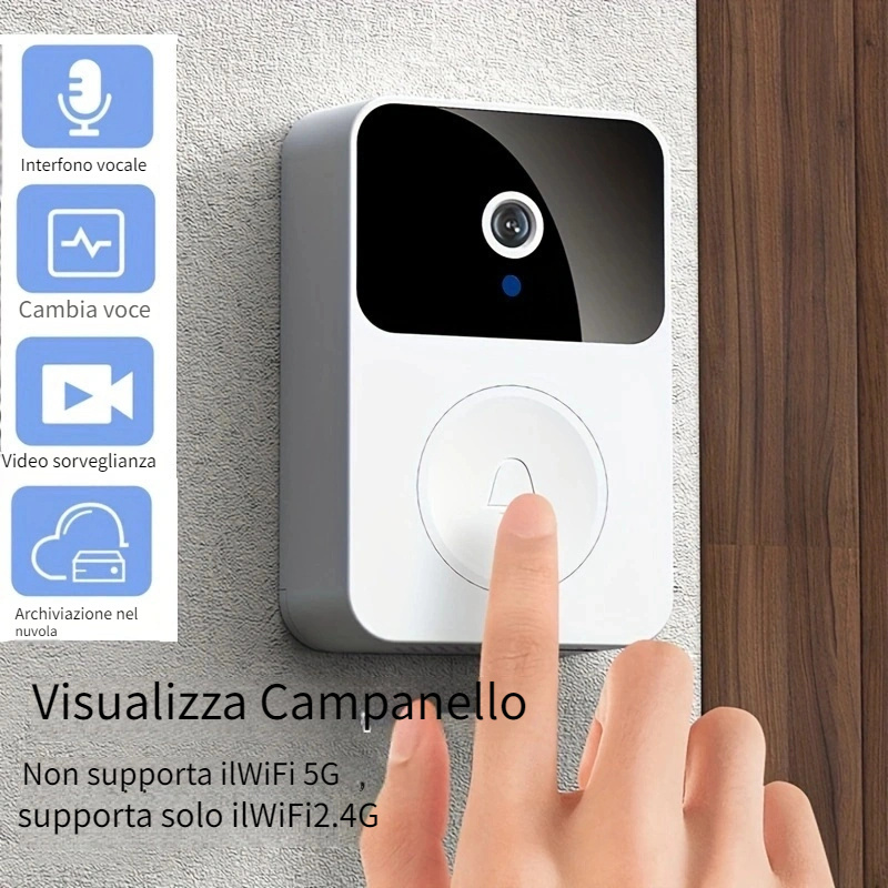 1 Pz Videocamera Citofono Wireless Campanello Visivo - Temu Italy