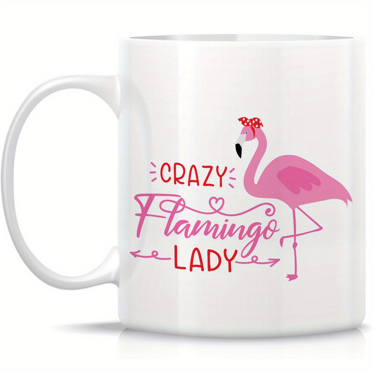 

1pc, Flamingo Latte Mug Funny Coffee Mug Double Side Printed Coffee Mug - Gifts For Ts Merchandise - Novelty Coffee Mug, 11 Ounce Gifts For Friends, Coworkers, Siblings, Dad, Mom