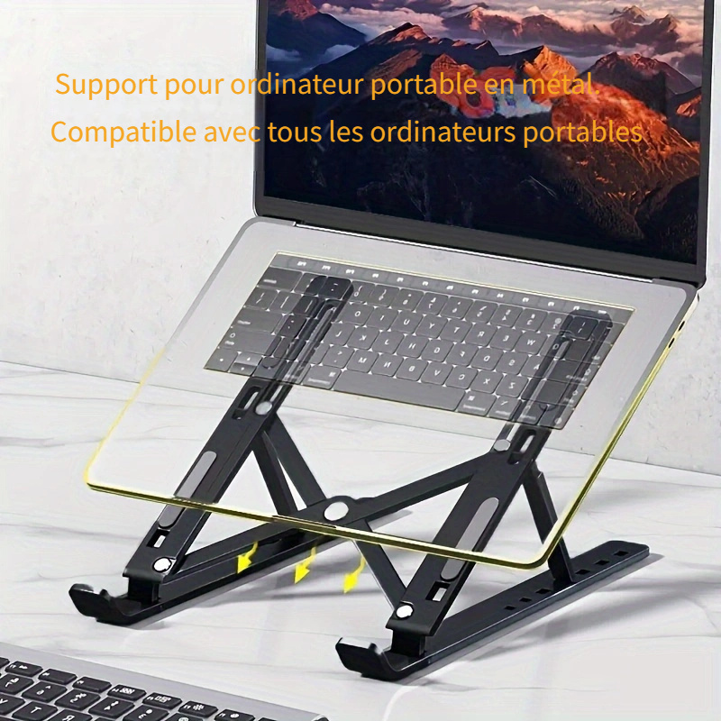 Portable Laptop Stand Support Ergonomique En Aluminium Pour - Temu France