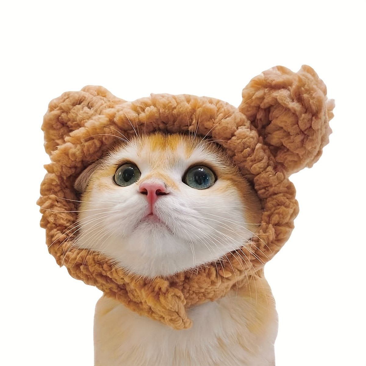 

Adorable Bear Plush Hat For Pets In Autumn And Winter, Perfect For Small Dogs And Cats For Cute Photoshoots