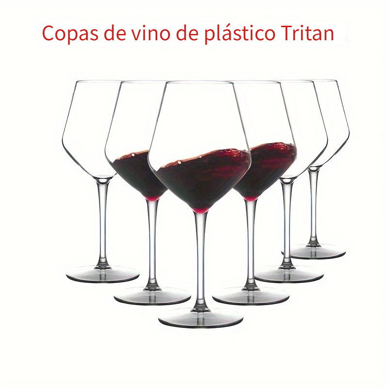 4/6/9/20 Copas Vino Plástico Rayas 14 Onzas Sin Bpa - Temu