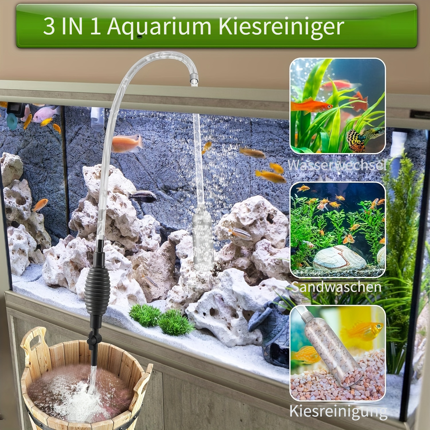 1 Satz elektrisches Aquarium Aquarium Wasserwechsel pumpe Aquarium