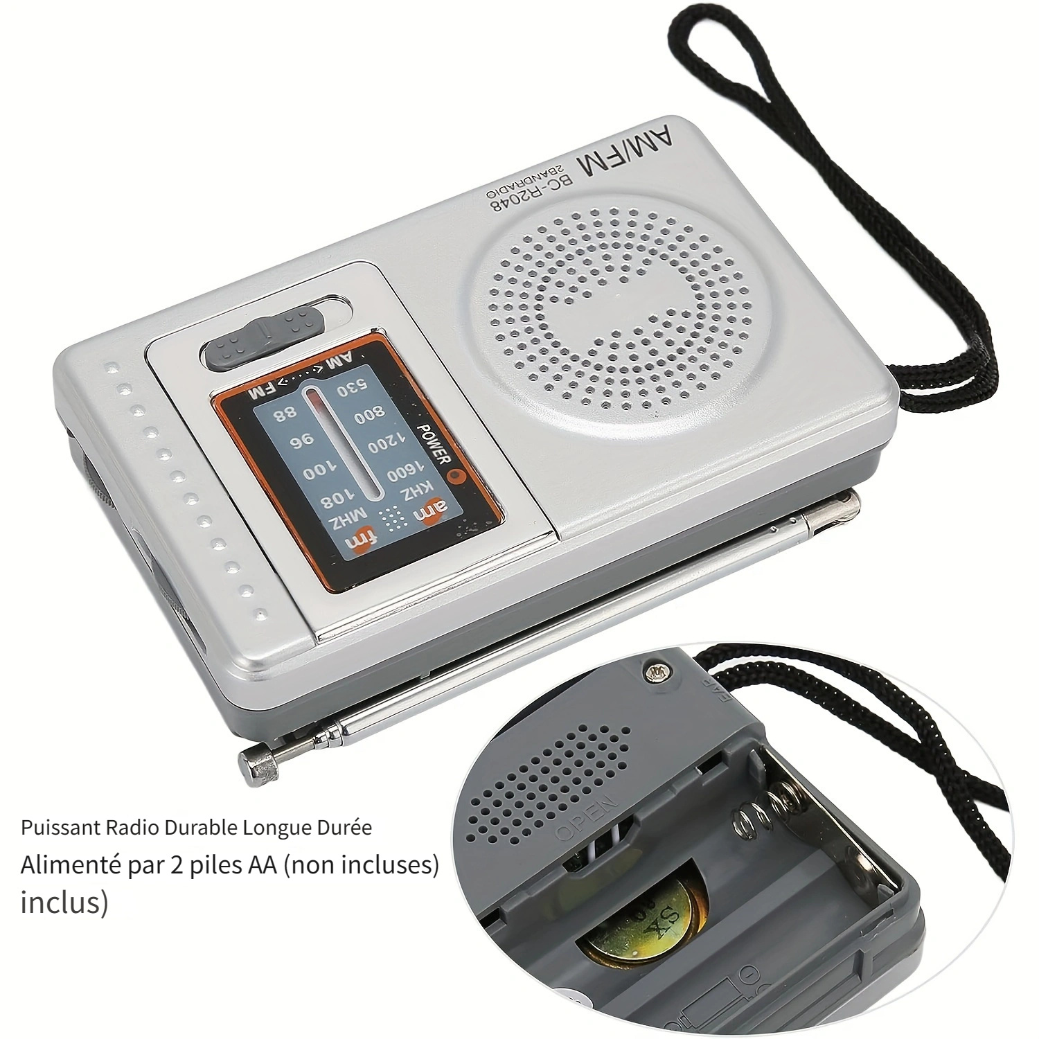Mini petite radio à batterie FM / AM analogique vieillissante avec  processeur de signal numérique DSP