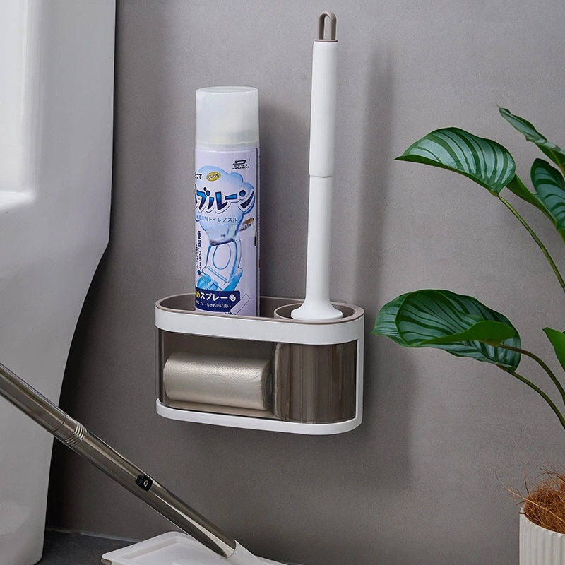 Cepillo de inodoro dispensador de jabón con soporte, cepillo de limpieza de  mango largo de silicona, Wc, cepillos de inodoro, accesorios de baño