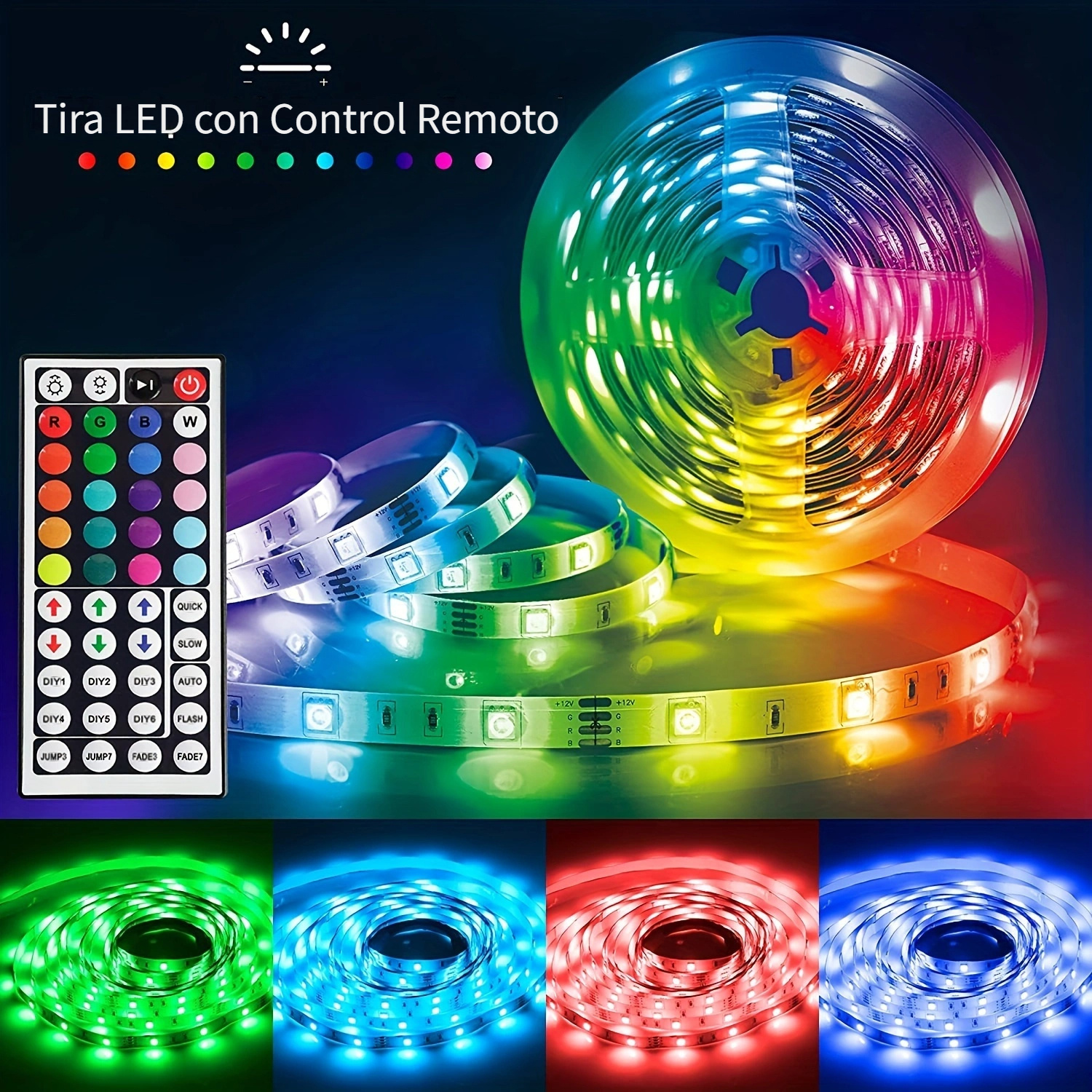 Luces Led 130 Pies Dormitorio Tiras Luces Led Cambian Color - Temu